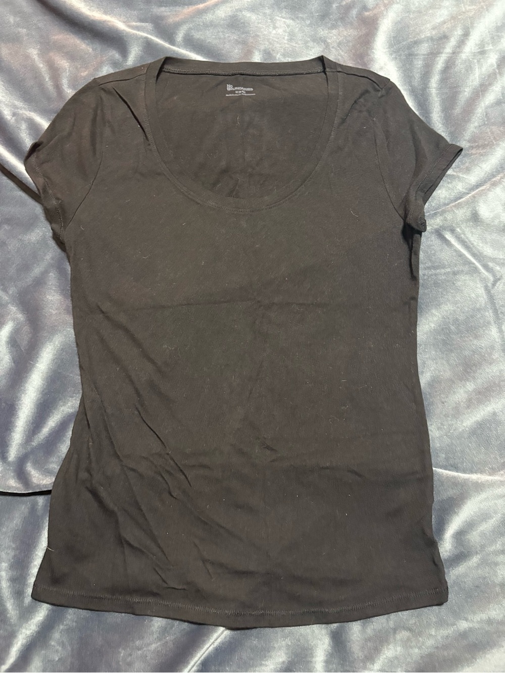 No Boundaries Black Scoop Neck Short Sleeve Tee